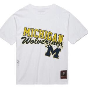 Cactus Jack Travis Scott Mitchell & Ness University Of Michigan Tee New w/o Tag